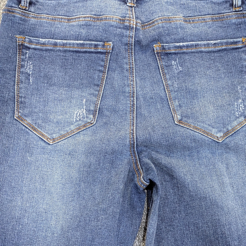 Lascana Blue Distressed Boyfriend Jeans for Women - Picture 2 of 6